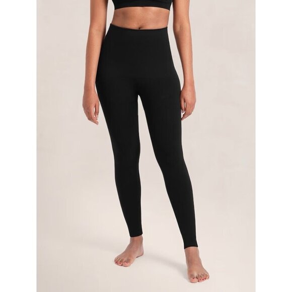 Shapermint Empetua Seamless Comfort Mid Waist Shaping Legging Large Black 41005 - Picture 1 of 6